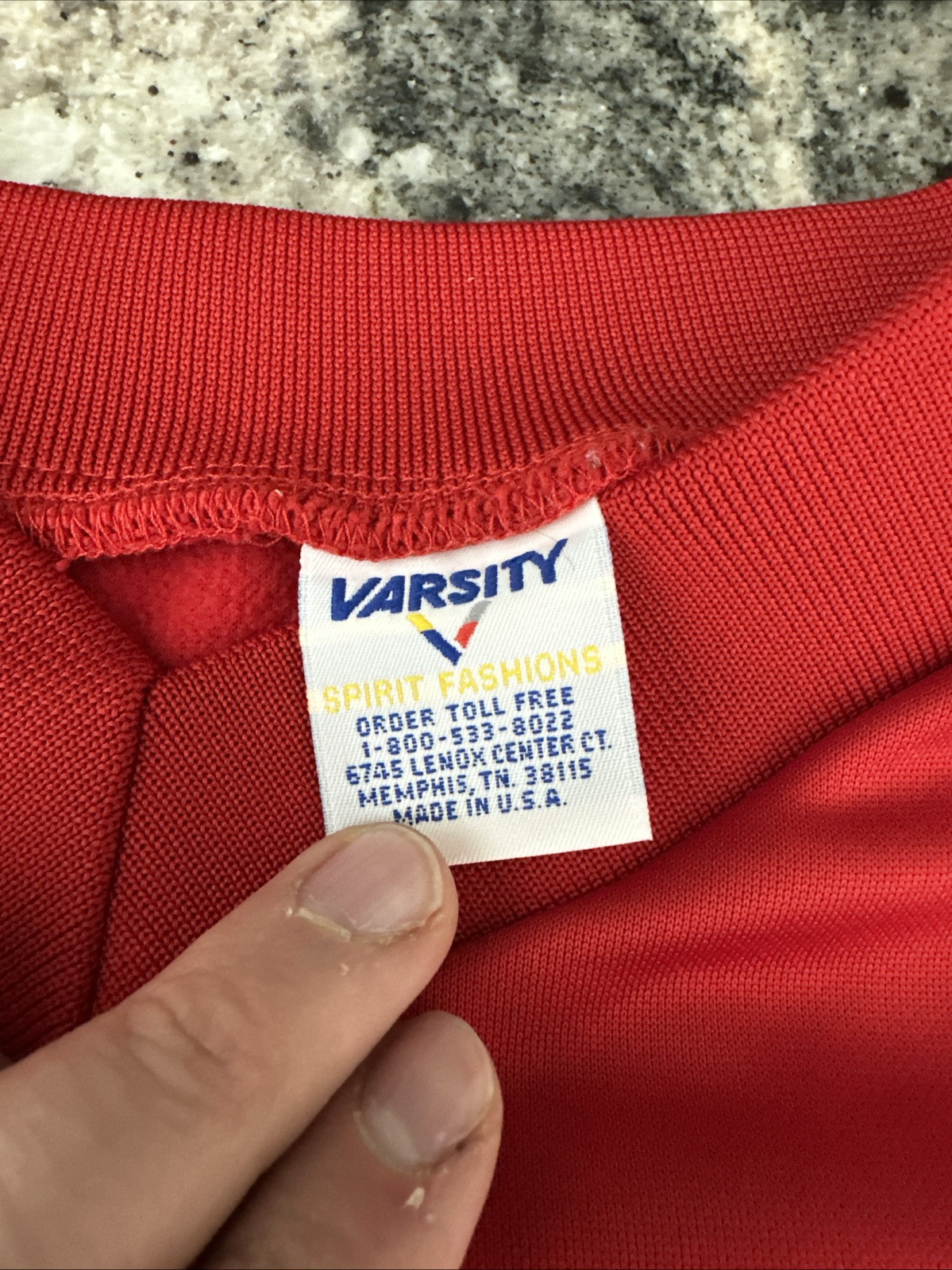 Vtg UCA Varsity Spirit Fashions Cheer Sweater Made in USA Logo Embroidery RED