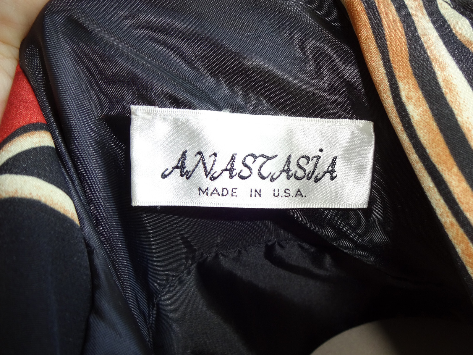 Womens Vintage 1980s 1990s Anastasia Jacket XL Red Black Brown Lined Pockets USA