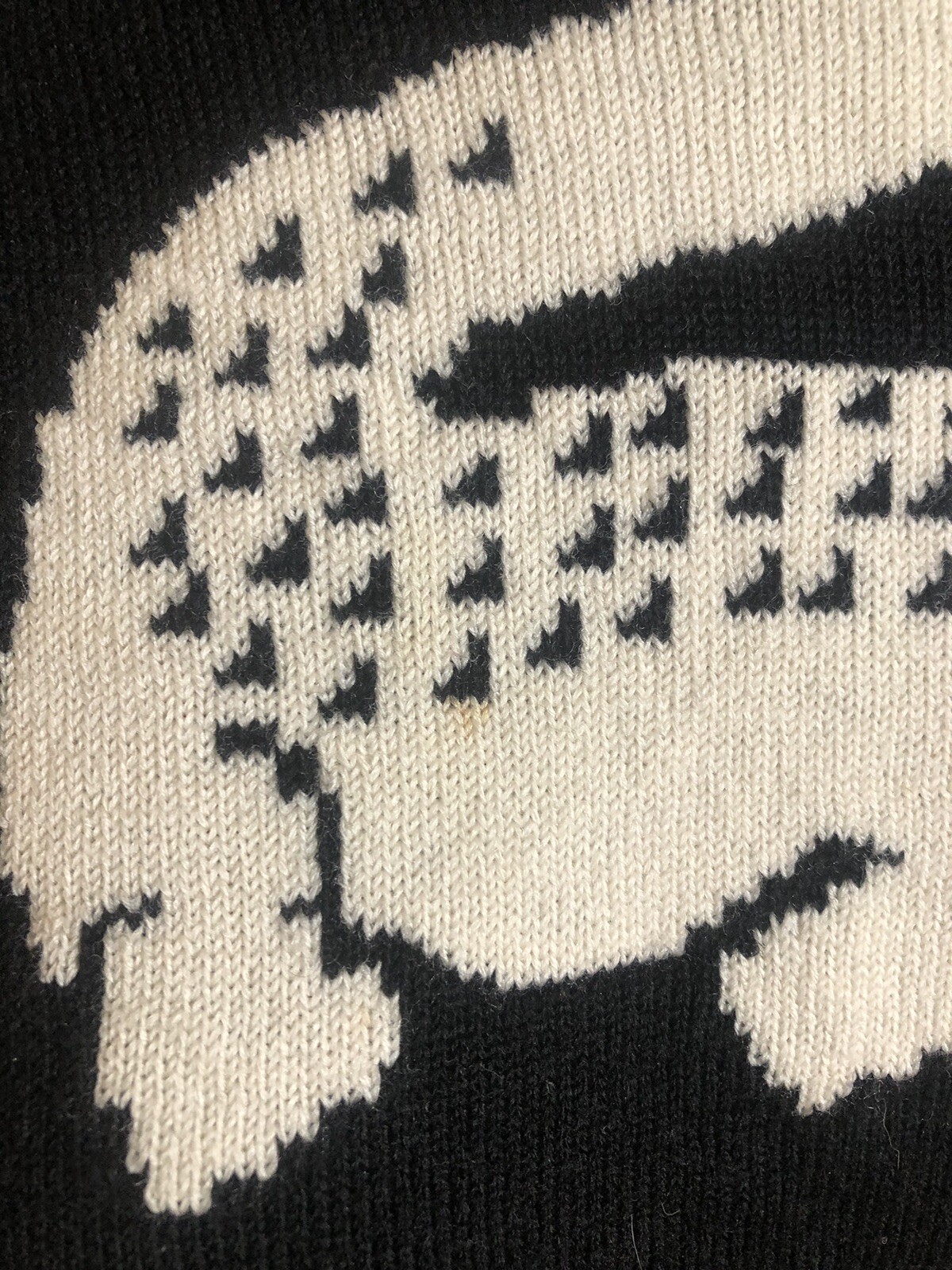 Vintage Lacoste Ladies Sweater Made In France Sz44. Black N White
