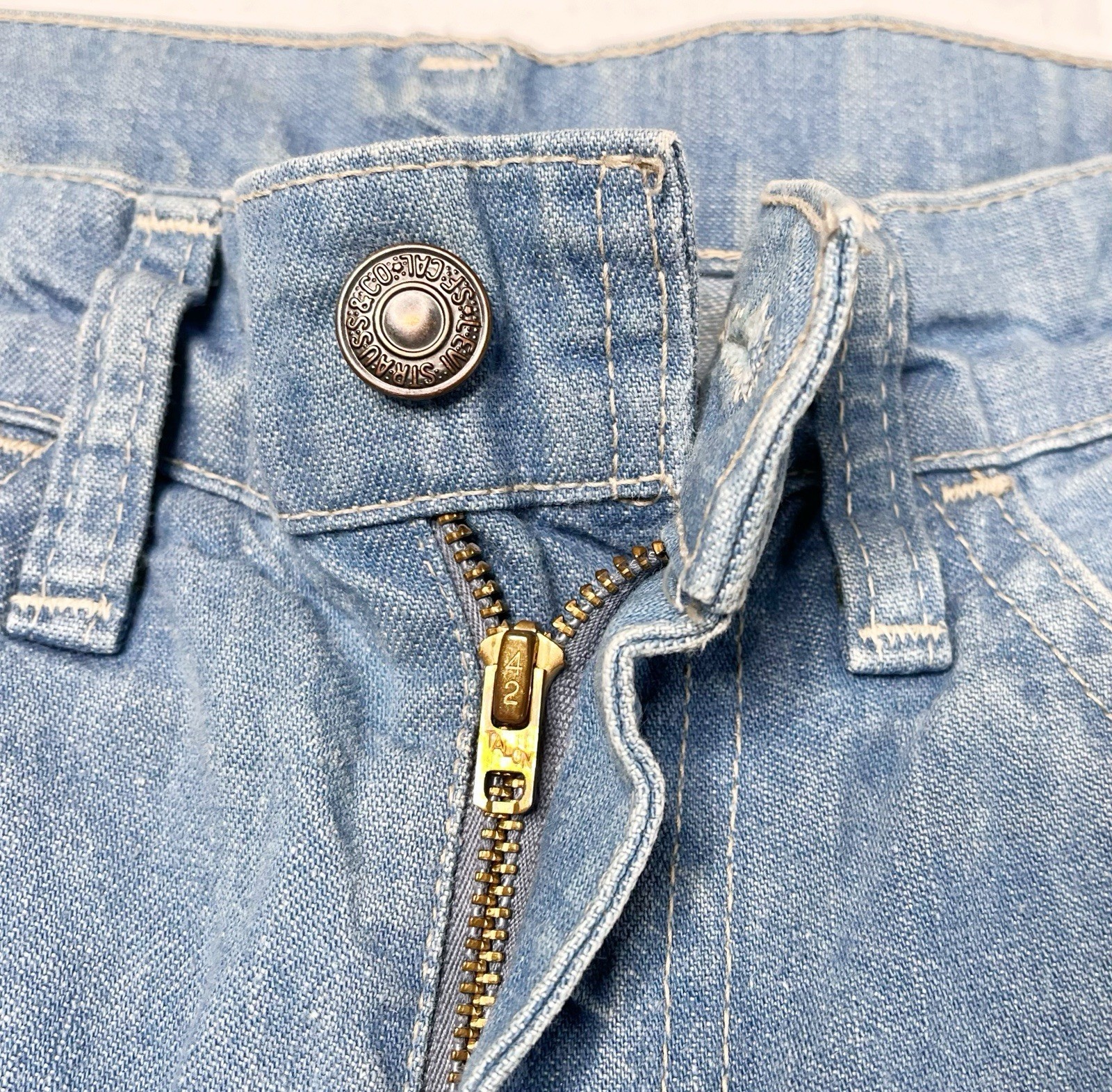 【RARE】Vintage 1978 Levi’s ✤ Fresh Produce Bell Bottom Orange Tab Jeans Fit 27×32