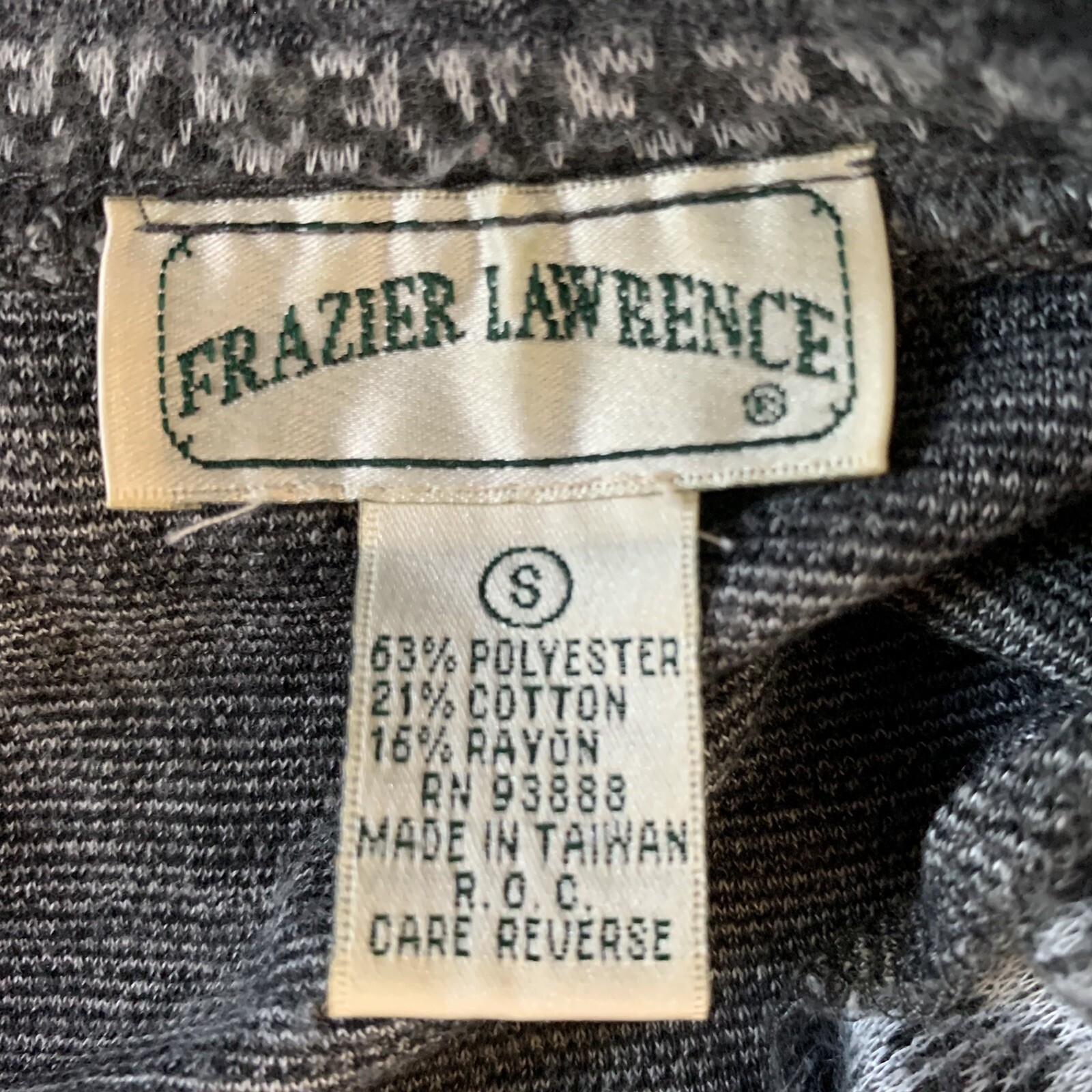 Fraizer Lawrence Striped Pullover sz S 1/4 Zip Long Sleeve Winter Casual VINTAGE