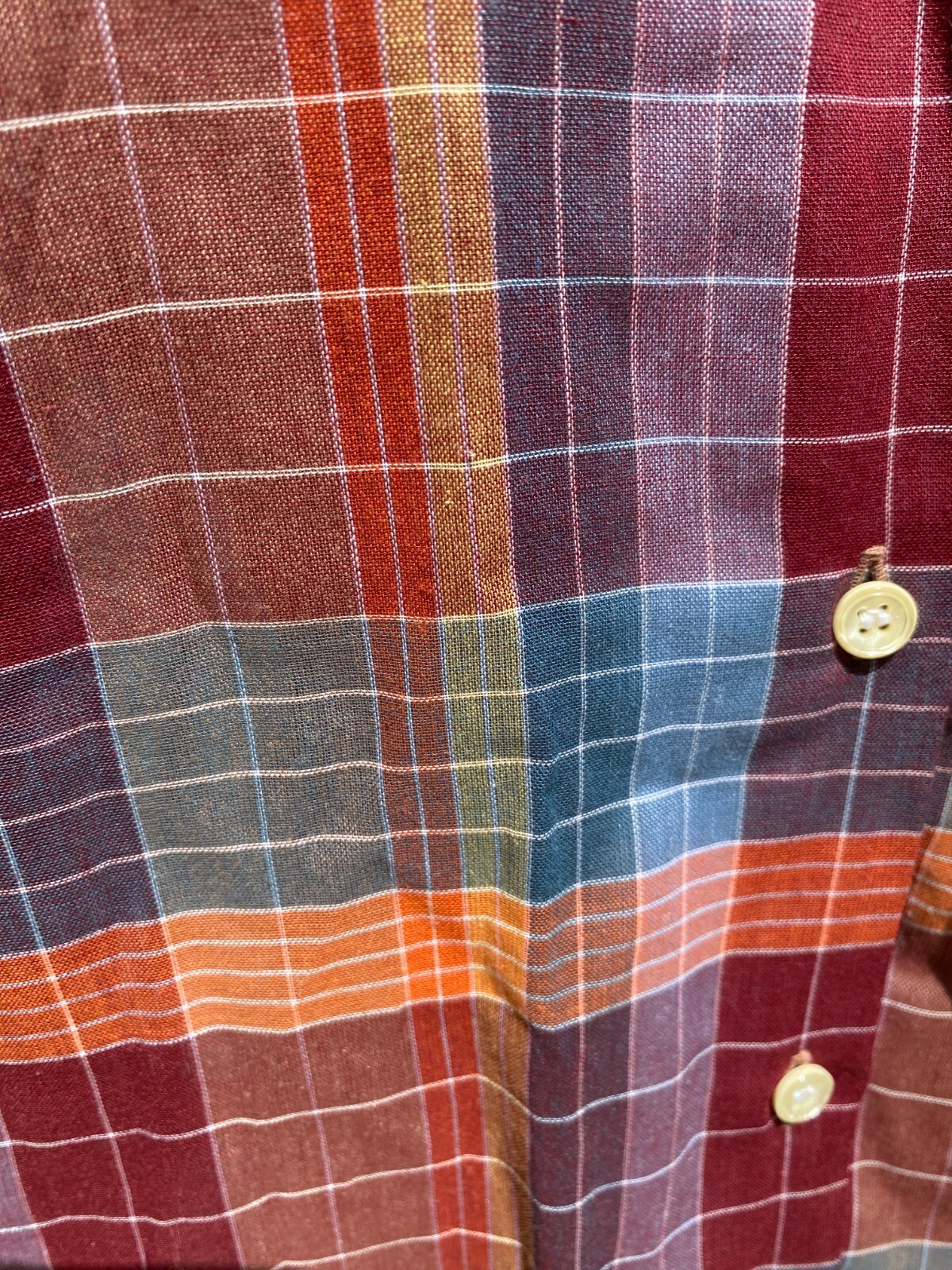 Vintage Levi’s Plaid Sheer Long Sleeve Shirt Womens size 18 XL EUC Western