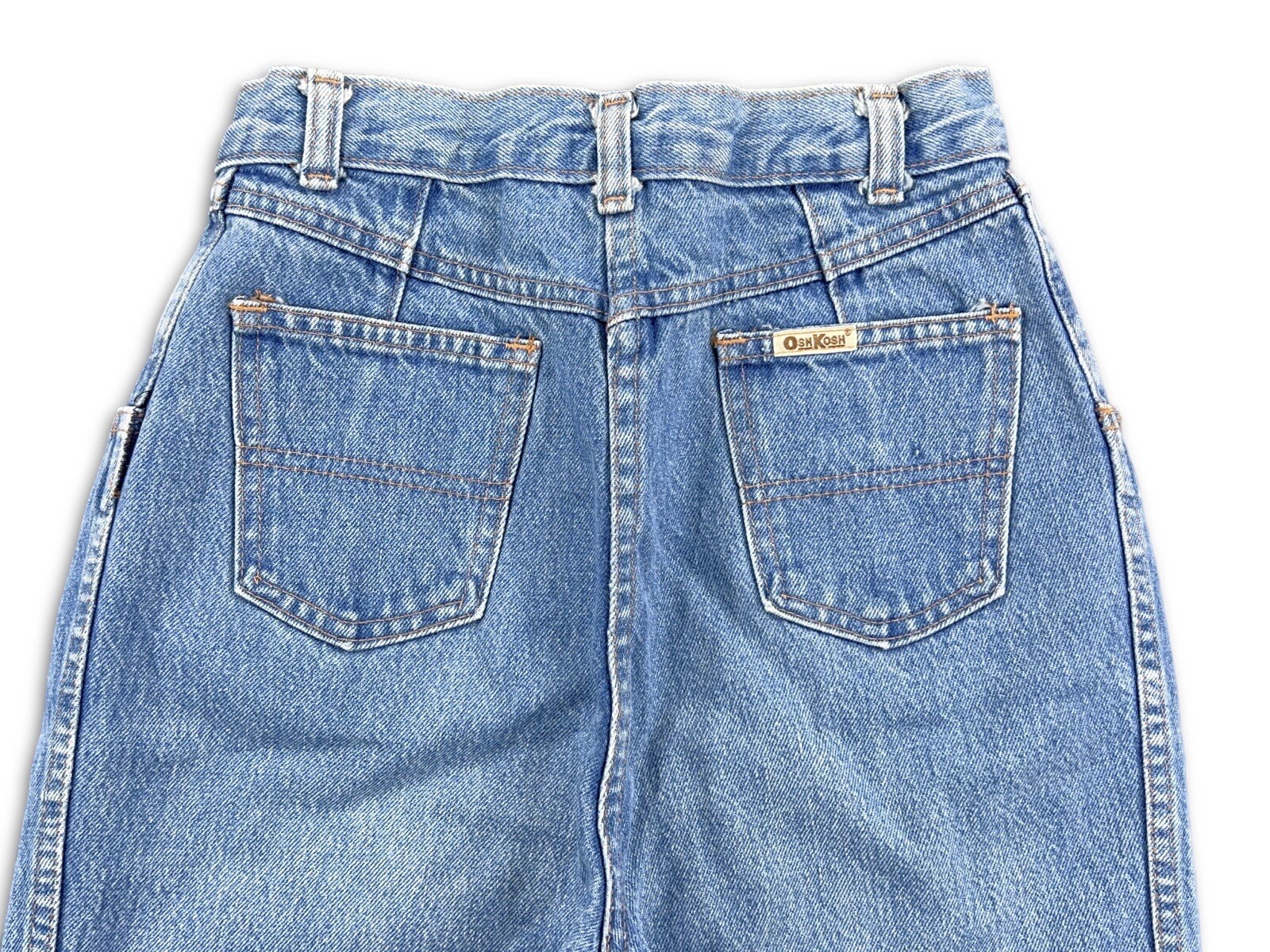 vintage oshkosh high waisted jeans pleated 90s 24×26