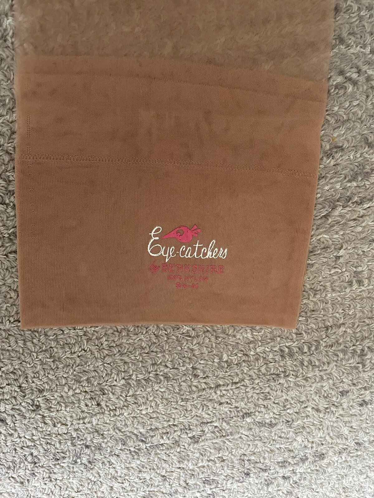 1 Pair Vintage Eye Catcher 9 1/2 Sprite Mesh garter stockings