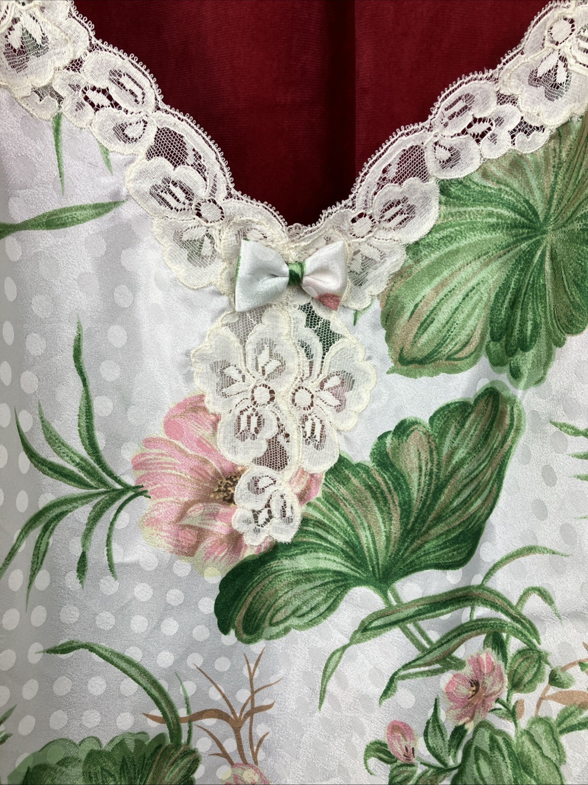NWT NOS Natori Camisole Pretty Floral Embroidery Vintage