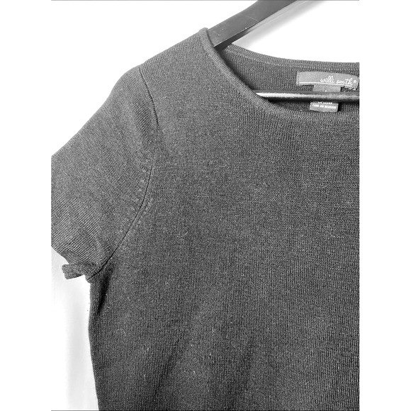 Willi Smith 100% Merino Wool Short Sleeve Black Sweater Women’s Size Large