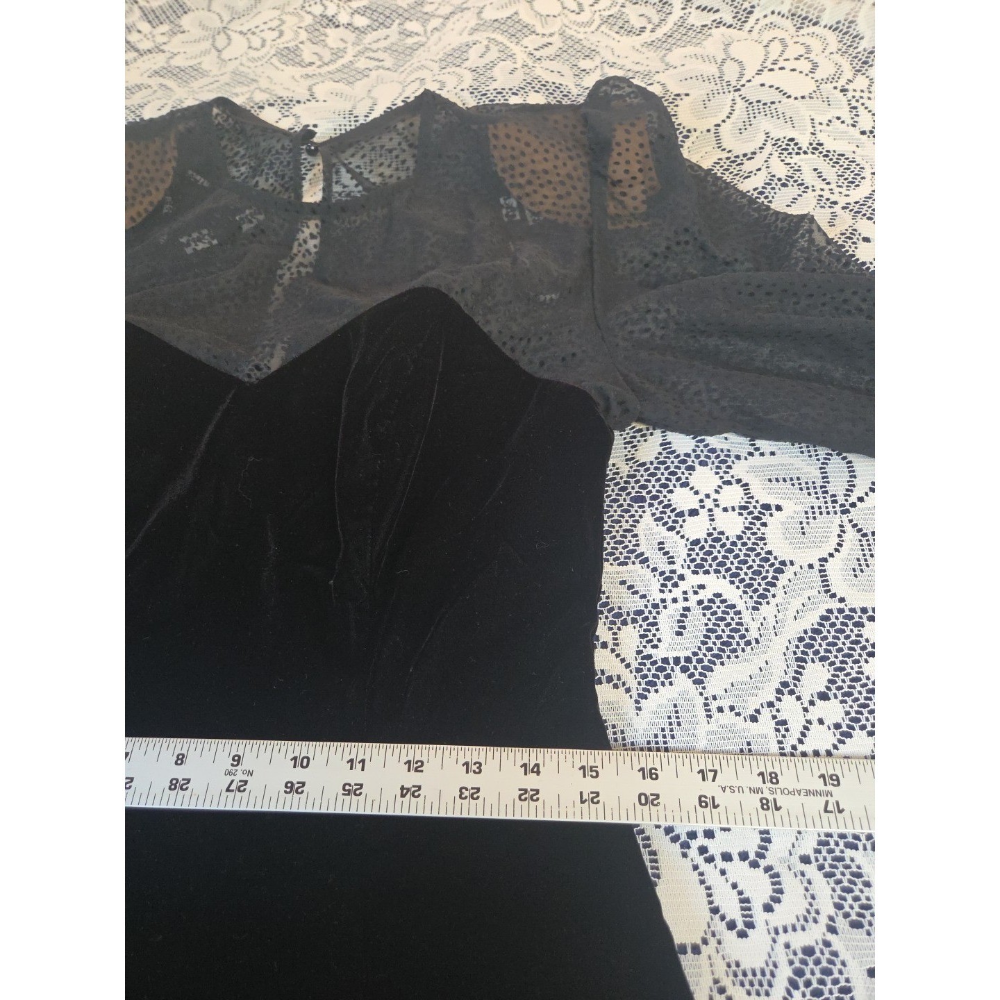 Vtg. 80’s Dress 14 Karen Lucas For Nikki Black Velvet Whimsigoth Fairycore USA