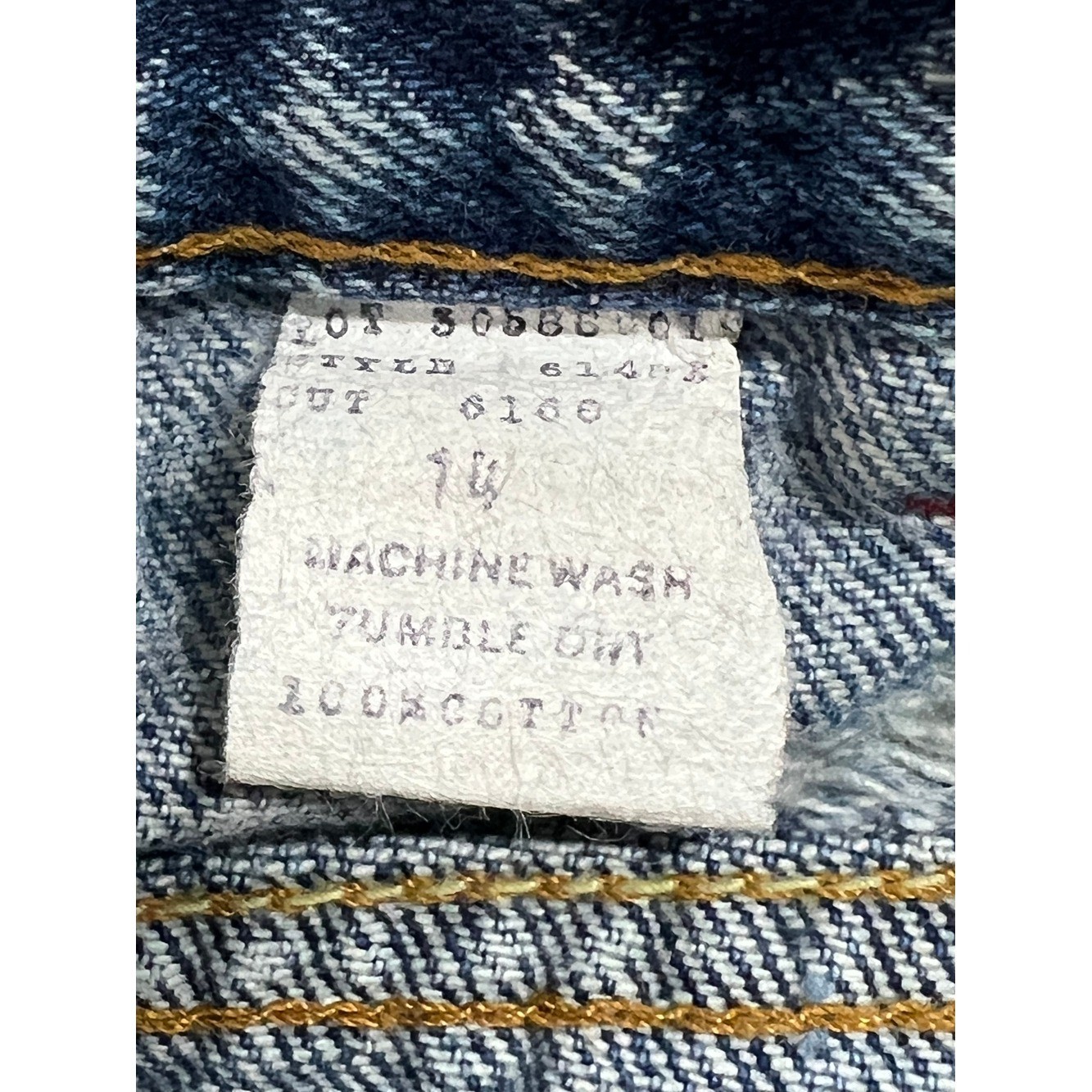 Vintage Gitano Acid Wash High Waisted Jeans Blue Denim Bow Ankle Zip 80s 14 Slim