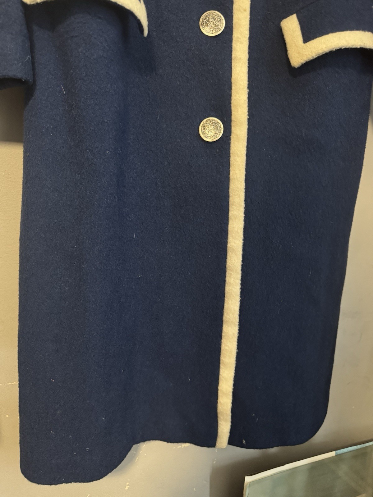 1970s West German Loden Wool Coat – Bavarian Coin Buttons Paisley Lined M/L