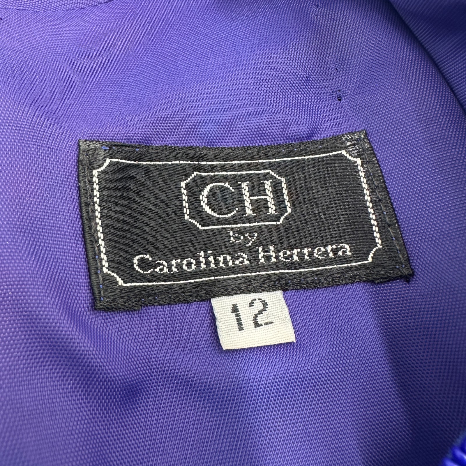 Vintage CH by Carolina Herrera Royal Blue Beaded Cocktail Dress – Size 12
