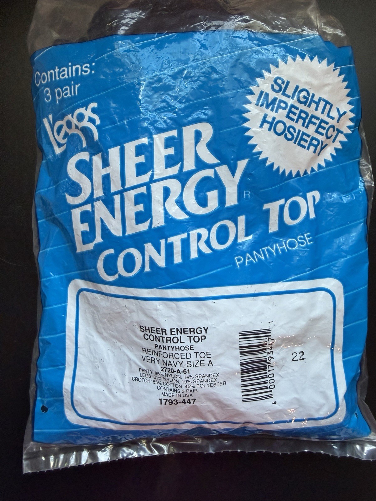 L’eggs Sheer Energy Control Top Slightly Imperfect Size A 2 Pair-open Package