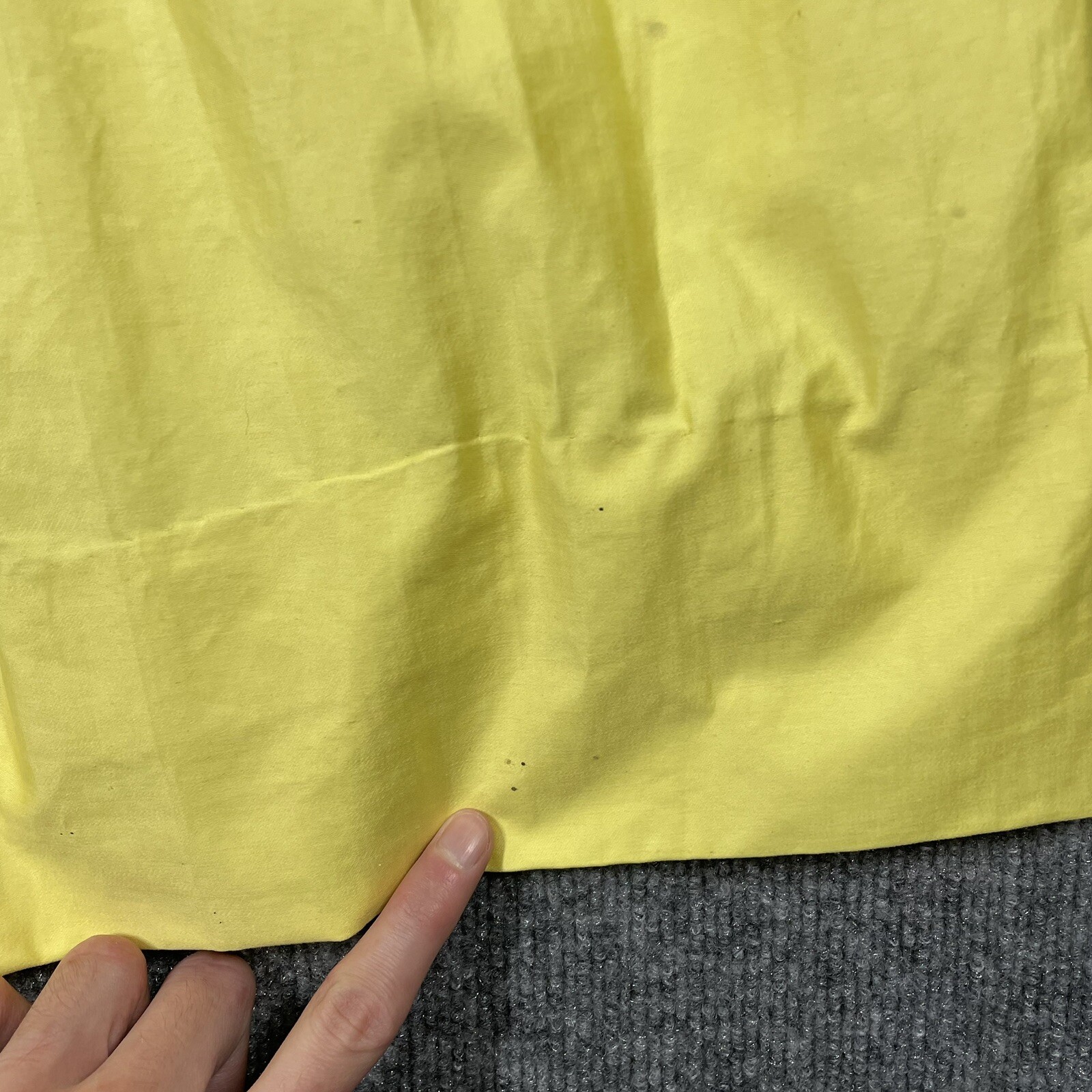 VINTAGE 50s Town & Country Club Dress Small Polished Cotton Day Tea Swing Yellow