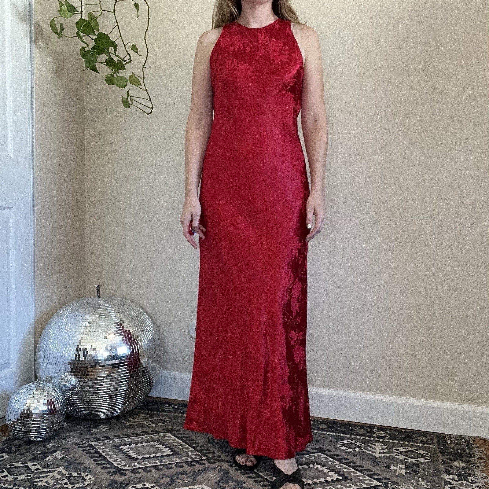 Vintage All That Jazz Satin Brocade Dress