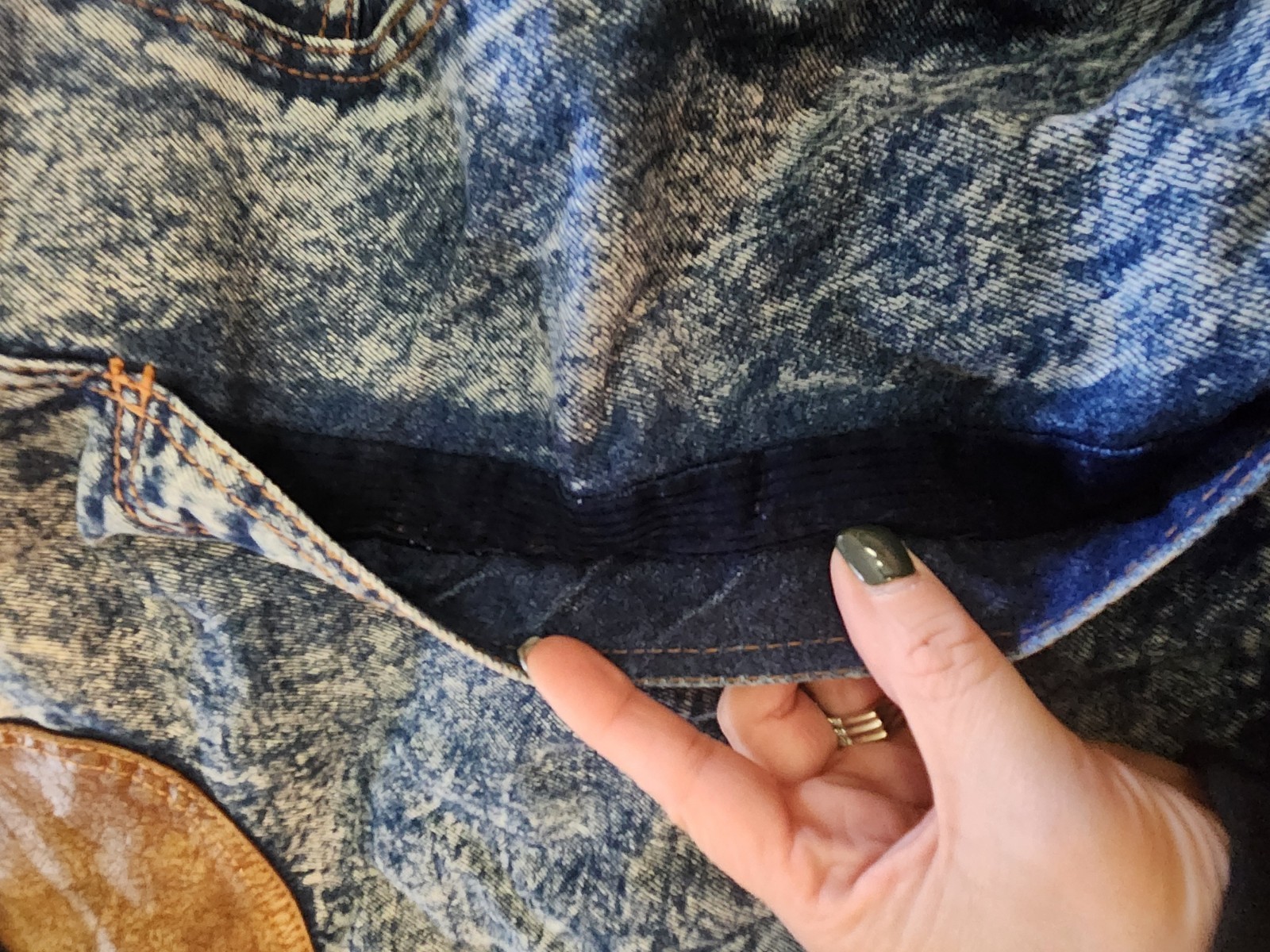 Vintage 80’s Giacca by J. Gallery Acid Wash Jean Jacket w/Leather/Corduroy Sz L