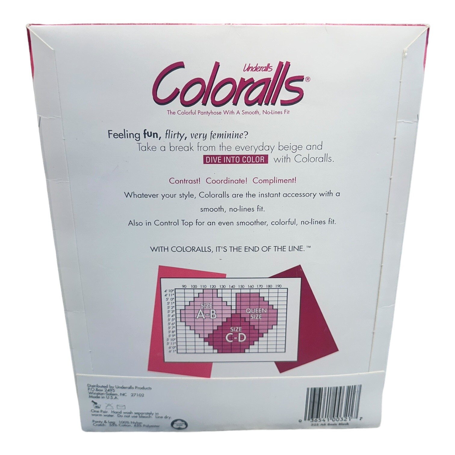 Underalls Coloralls Pantyhose & Panties All in One Size A-B Basic Black D921-321