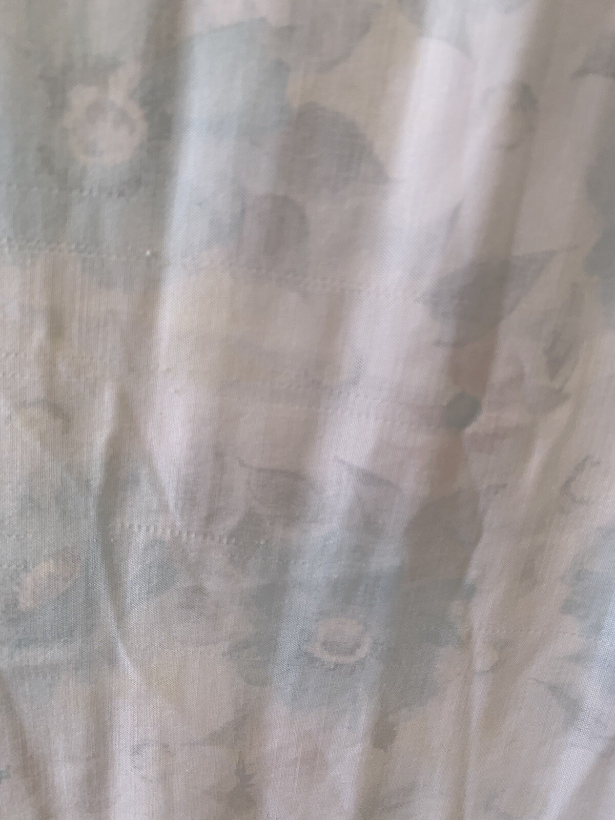 VTG Prairie Cottage Romantic Farmhouse Blue Long Nightgown Lace Corhan Floral
