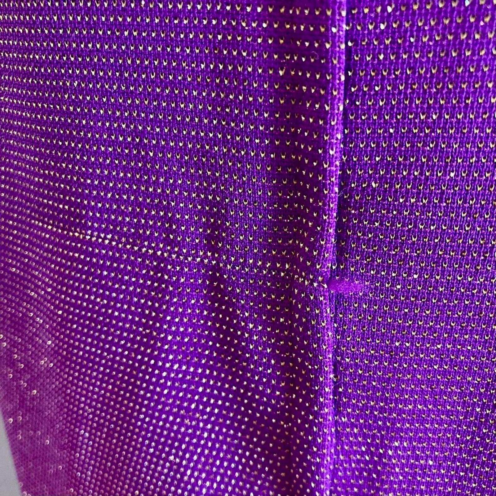 1970s Women’s Purple and Gold Dress