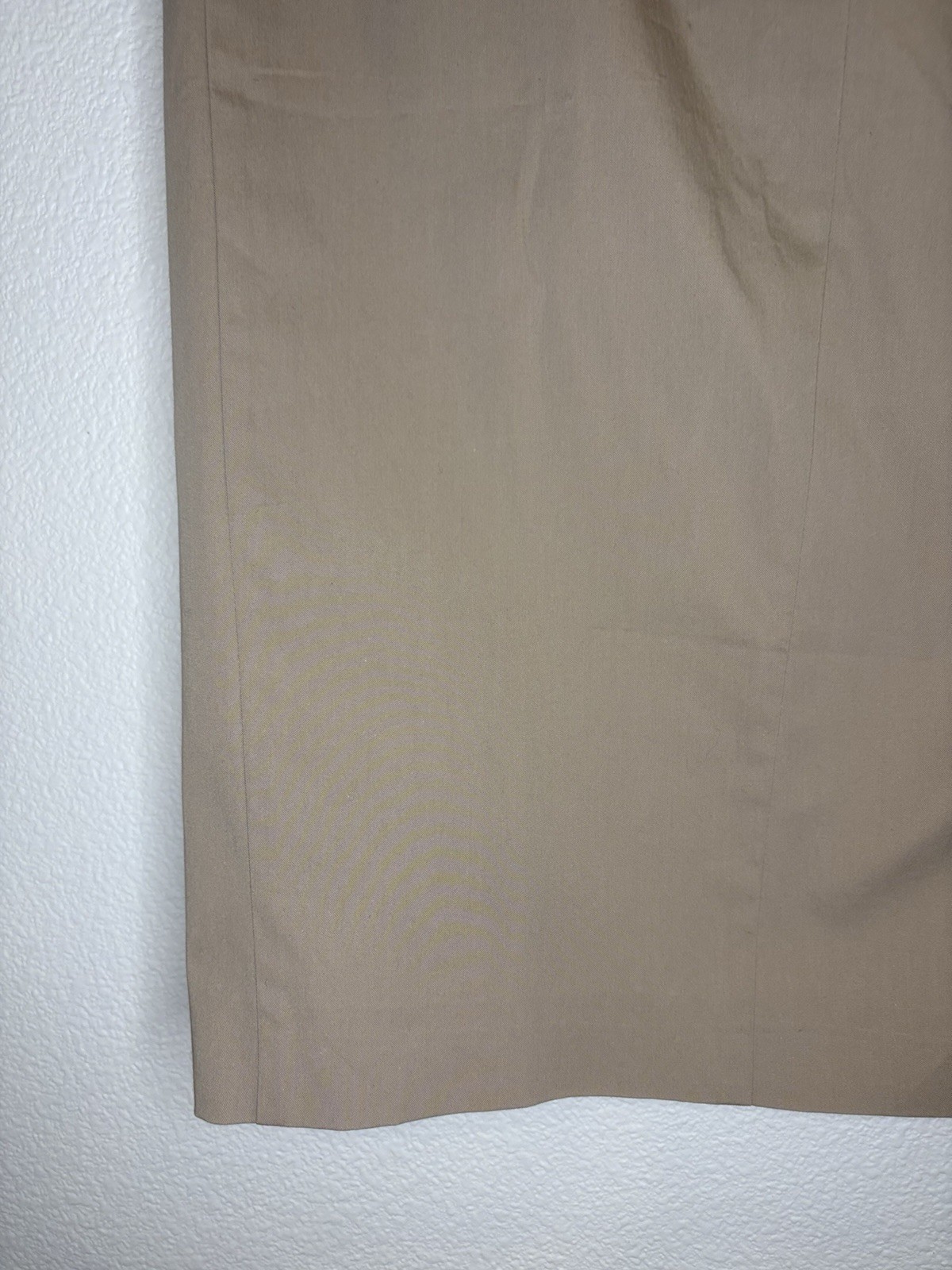 Vtg Les Copains Blue Khaki Pencil Skirt 6 30 Waist Sewn Pleat Made in Italy 90s