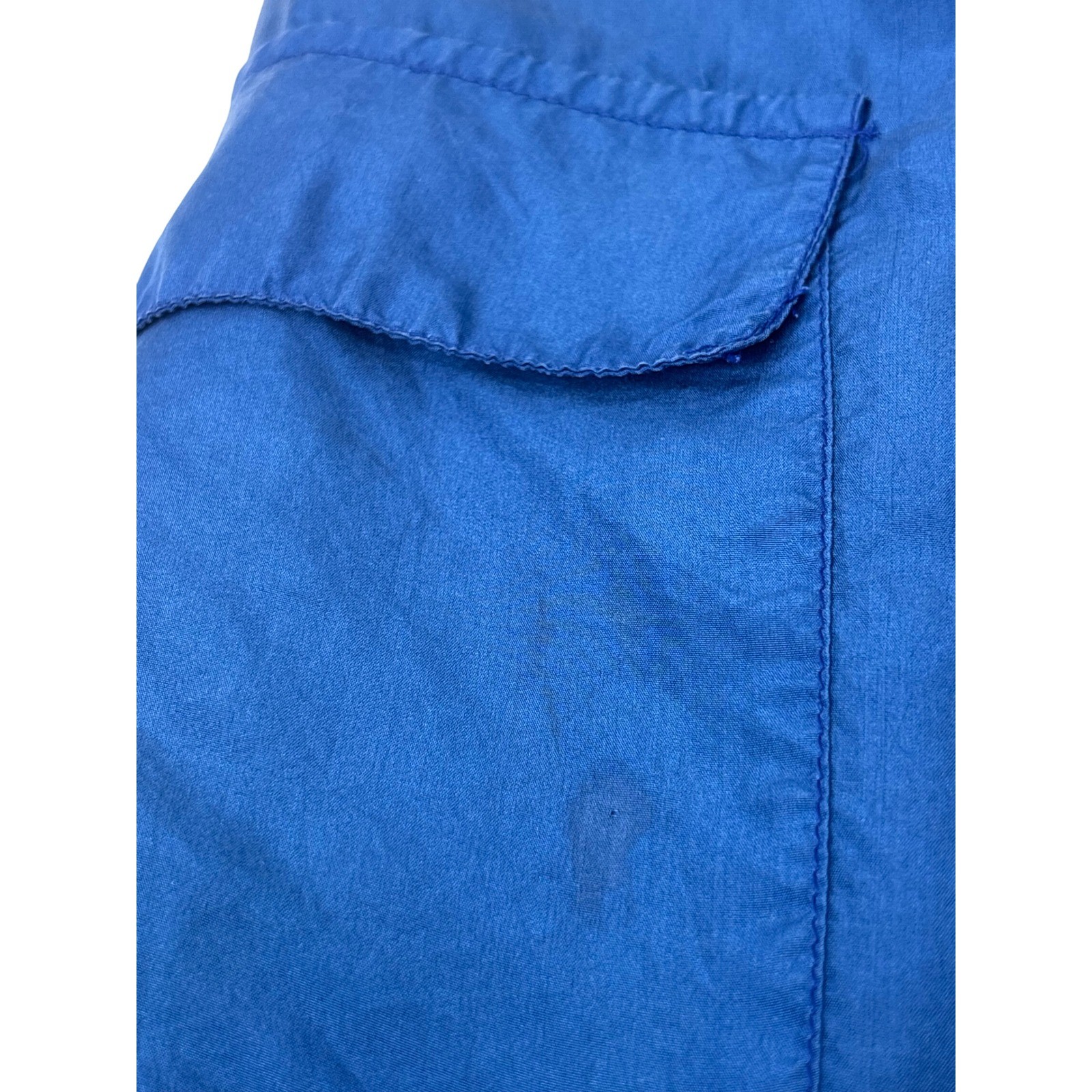 Lady Lavon Vintage 100% Silk Tracksuit Set Royal Blue Jacket Pants Womens 1X