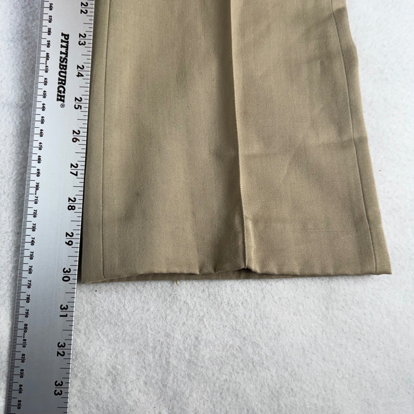 Vintage Levis Panatela Tan Khaki Flare Leg Trousers 70s Wide Leg Pants 31×30