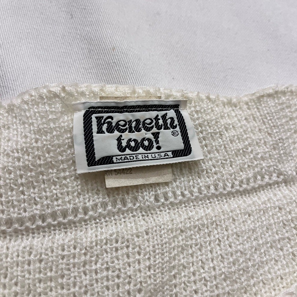 70’s/80’s Vintage Winter White Knitted Skirt & Sweater Set