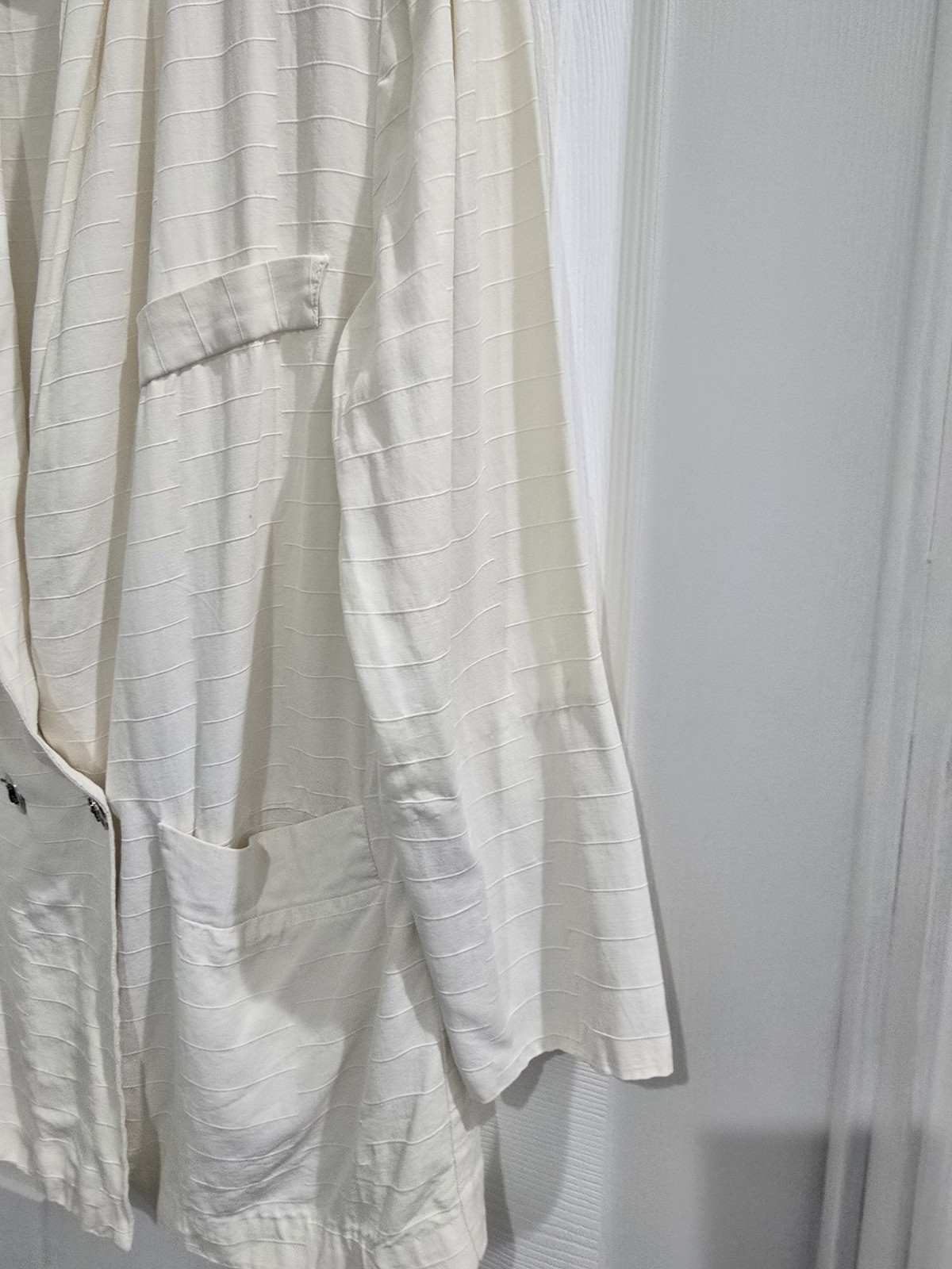 Jackpot Womens Vintage 70s Blazer Relaxed Fit Chic Structured Cream Color EUC