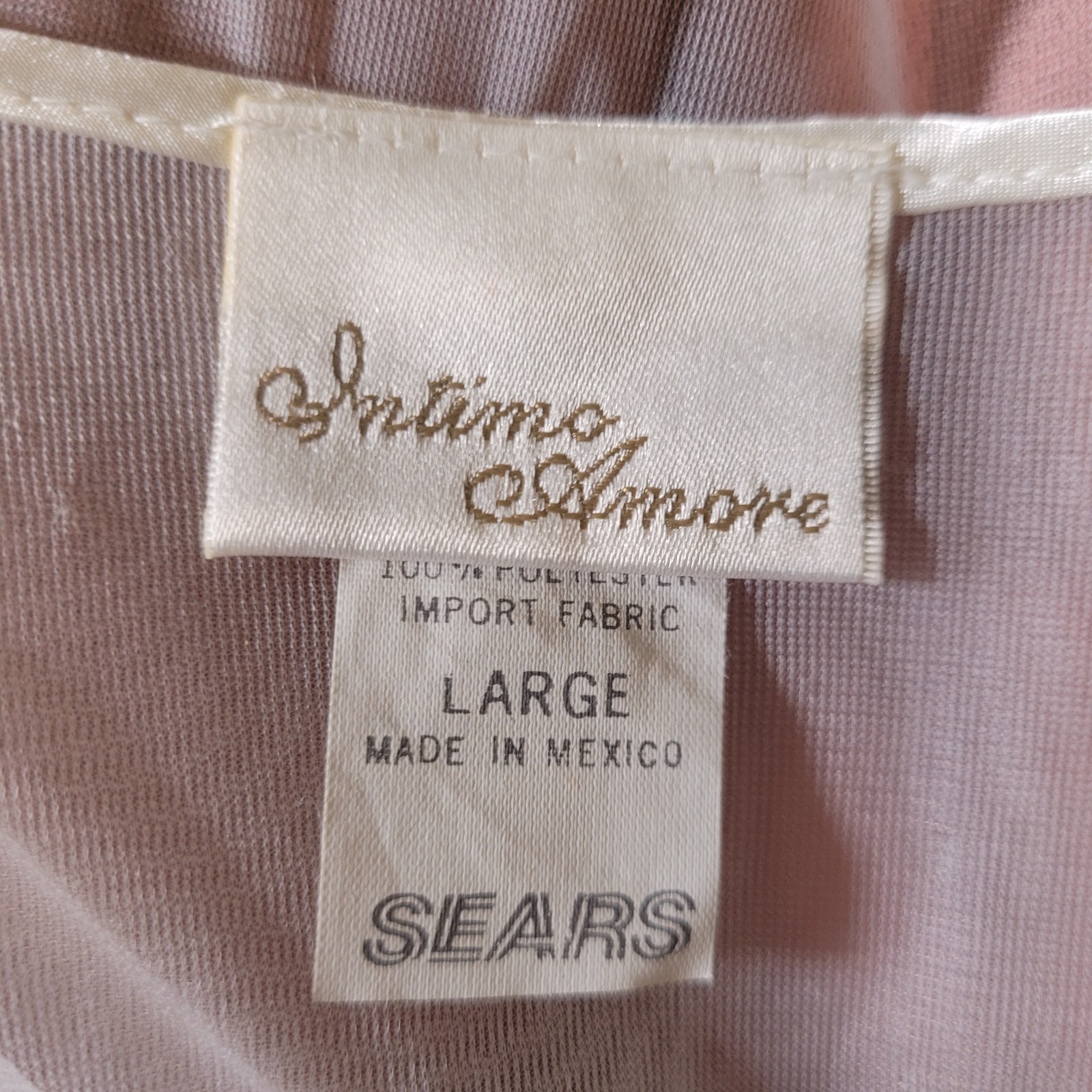 Vtg 3pc Intimo Amore Lingerie Sears Large Off White Wmns/t319