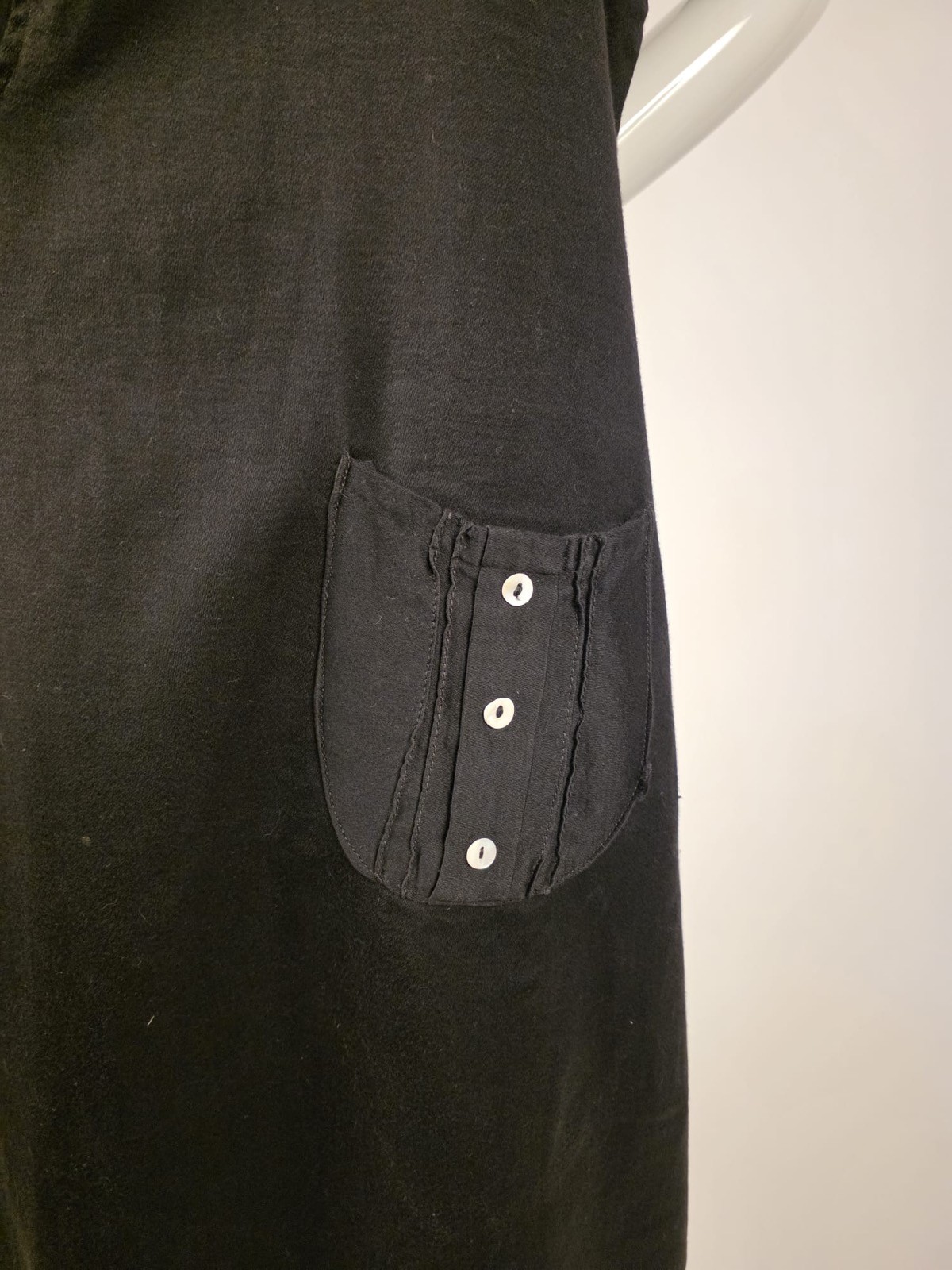 GOTHIC EDWARDIAN TEEN’S BLACK POLISHED COTTON BATHING SUIT DRESS W POCKETS