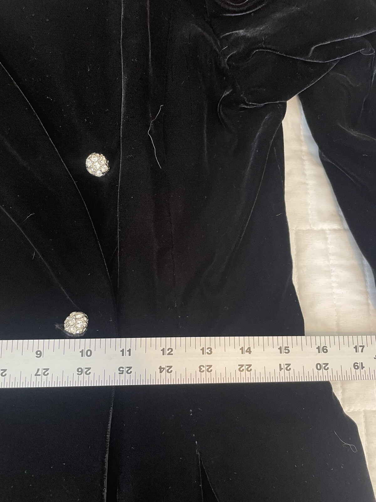 VTG Albert Nipon EXECUTIVE 80’s Black Velvet Coat Dress DYNASTY Alexis Jeweled 6