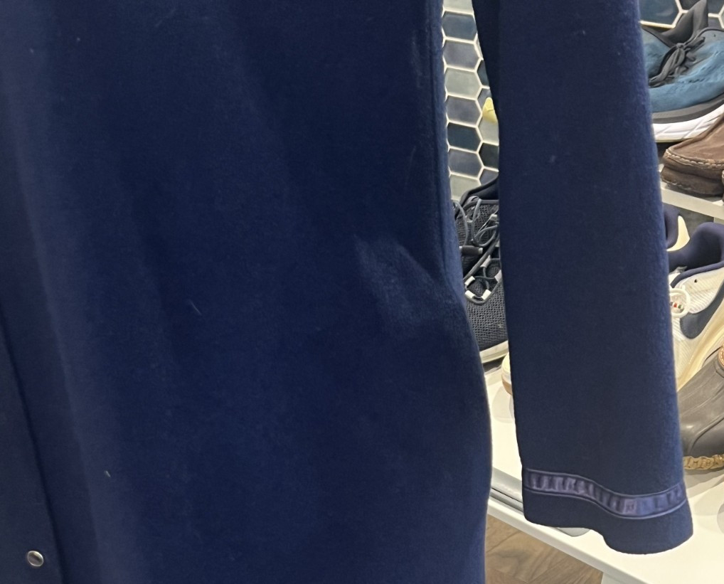 VTG Vanity Fair Blue Velour Housecoat Nightgown Front Snap Size M Long Classic