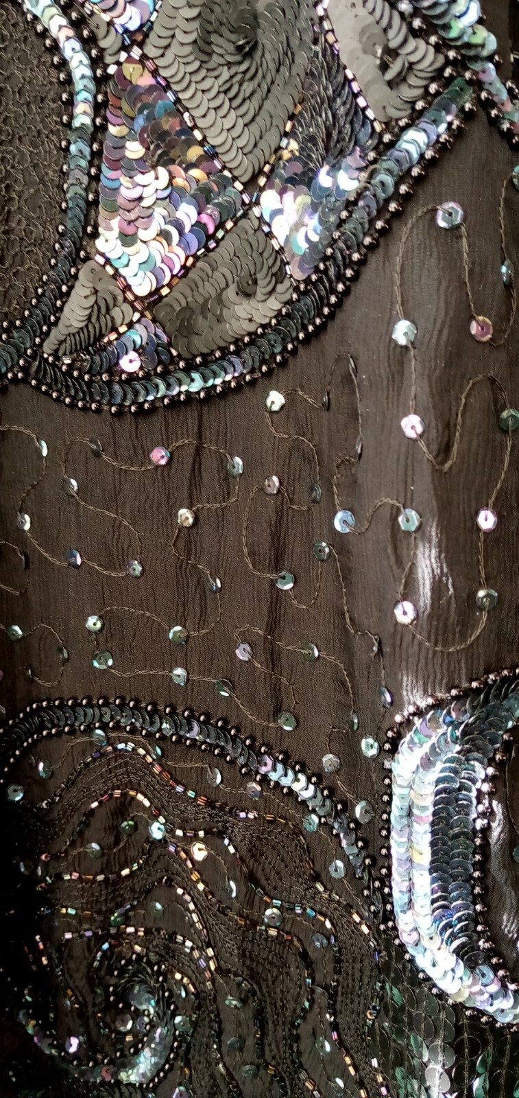 DIANE FREIS Vintage Silk Hand-Made Sequin Butterfly Jacket Resort Cruise ($495)