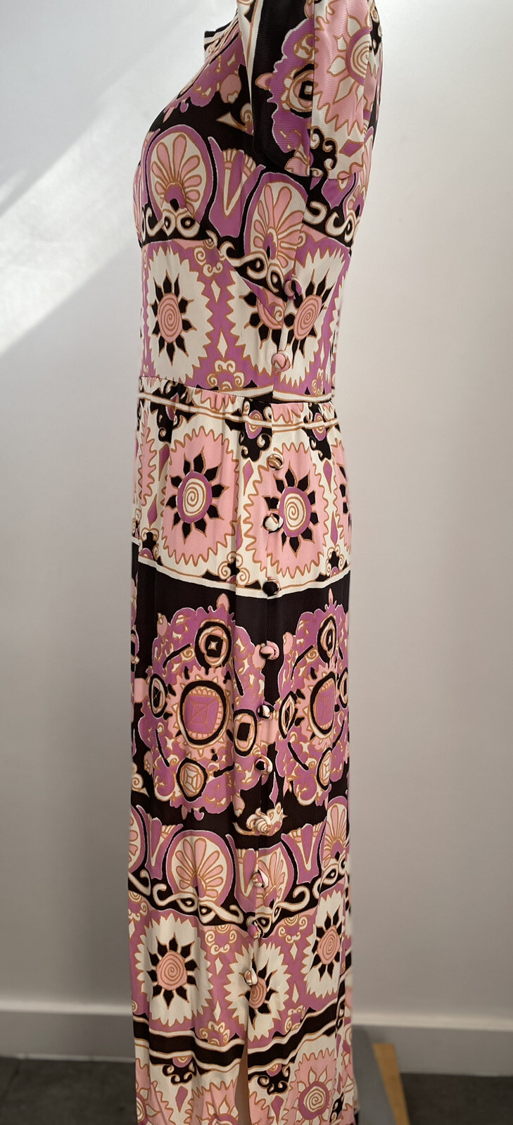 VTG 70s Psychedelic Maxi Dress Puritan Forever Young (FLAWS SEE PHOTOS