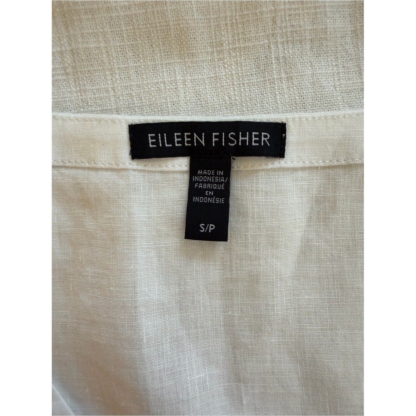 Eileen Fisher Organic Linen Knit Vest White Size Small