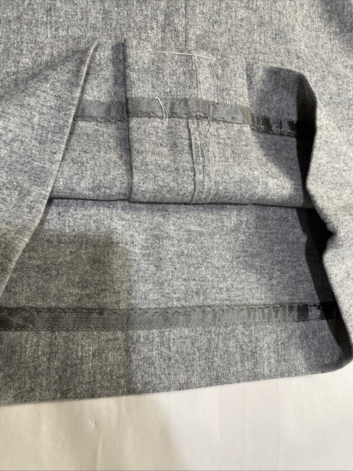 VTG 50s Gray Wool Skirt Lofties By Lawrence SZ 10 Waist 24 1/2 „