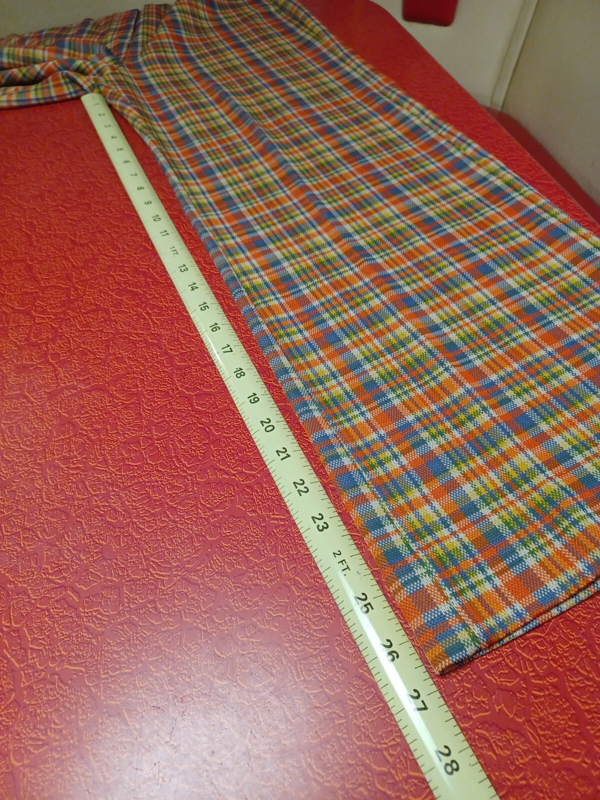 True Vintage Mid-century 1960s 1970s Funky Plaid Polyester Pants Sears MCM Mod