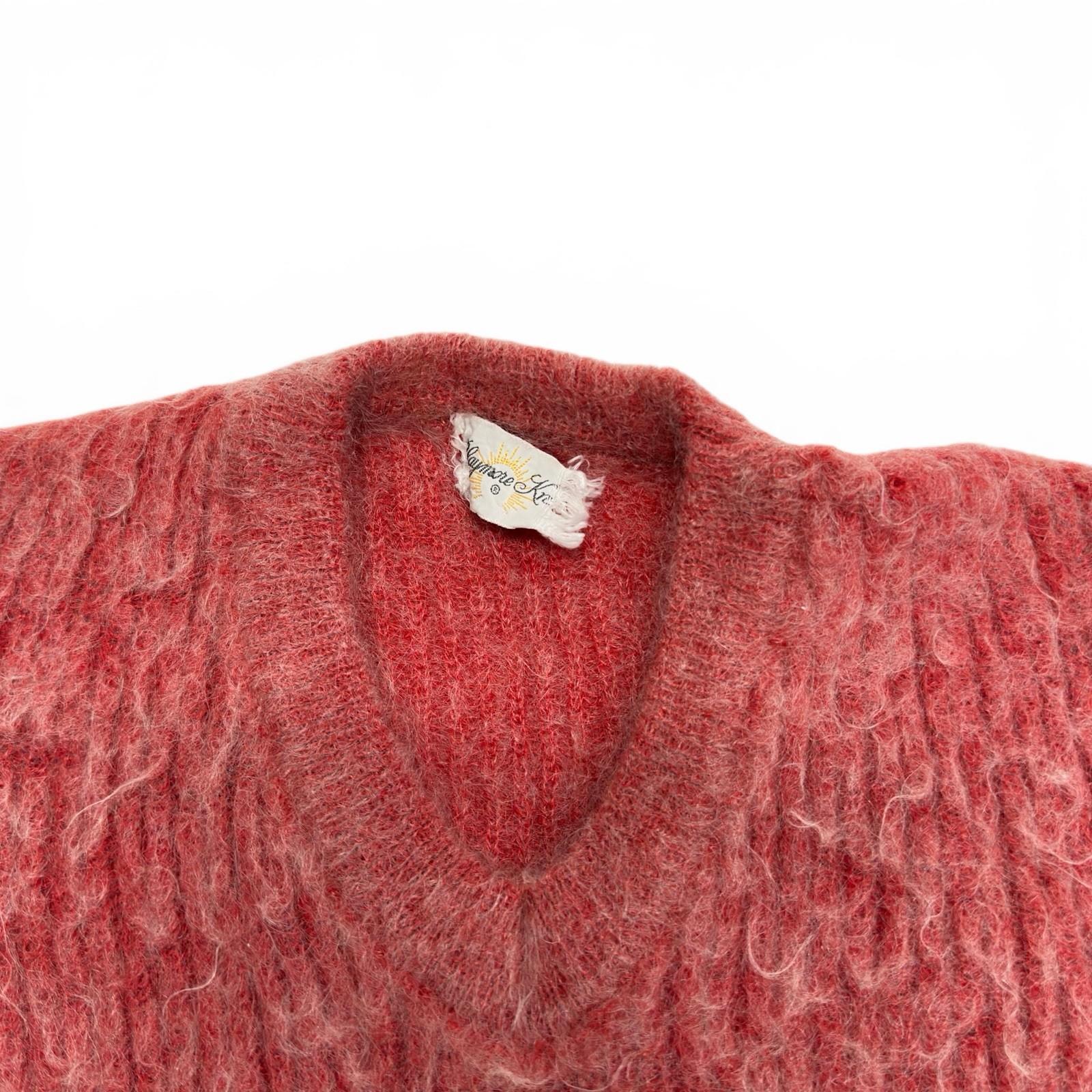 international ladies garment workers union Red Fuzzy Wool Sweater