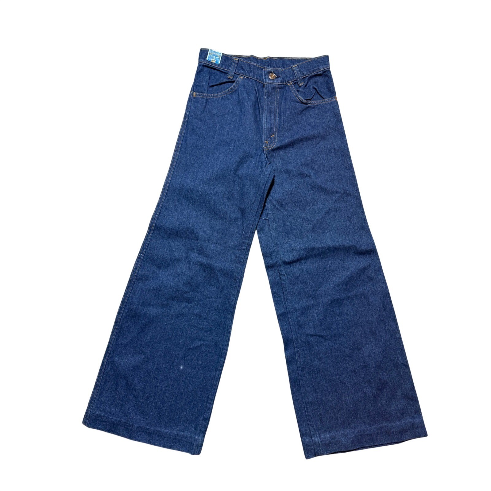 Vintage 70s Rare Levis Barnstormers Wide Leg Flare Jeans Dark Wash size 26×27