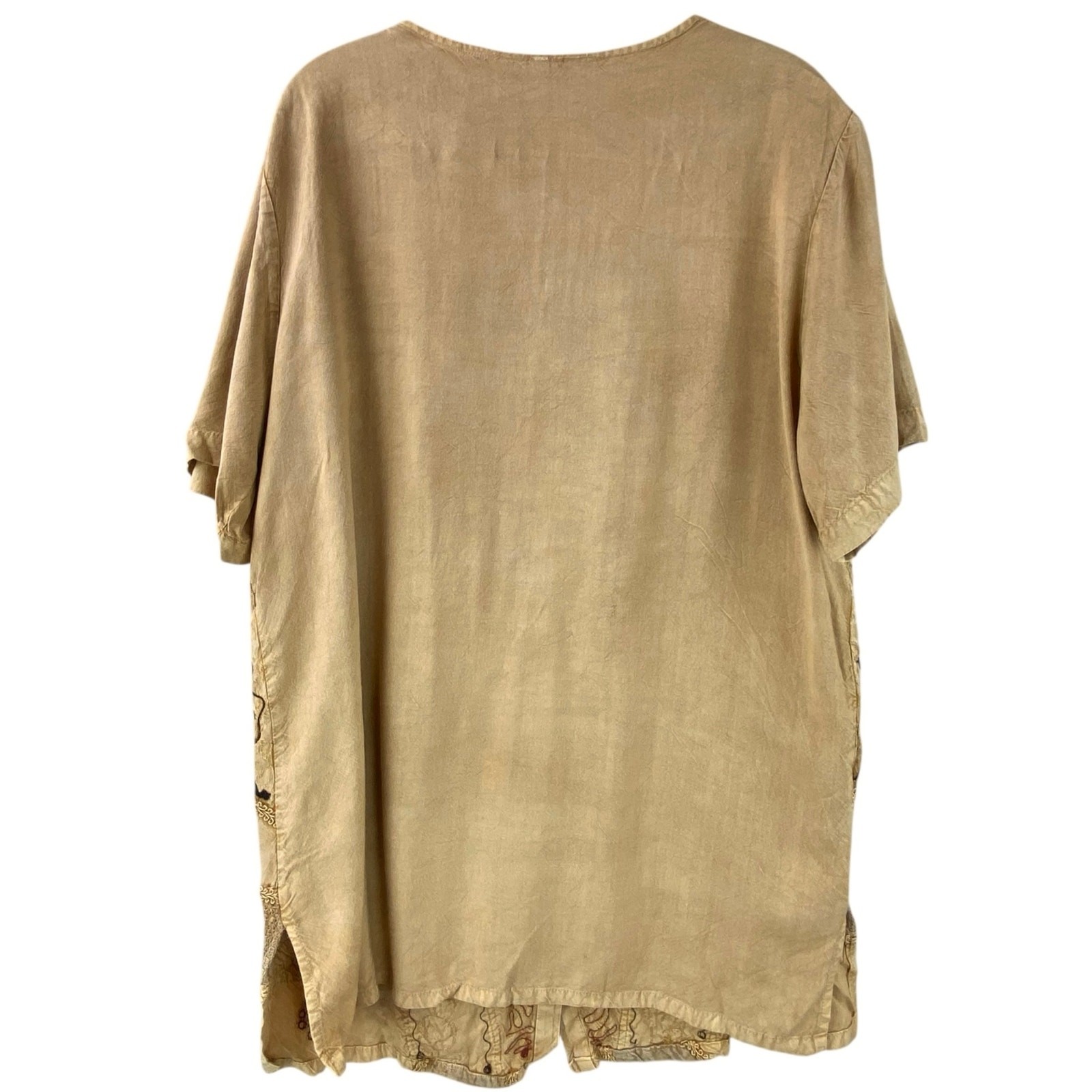 Vintage Boho Embroidered Tunic Top Size 1X New Without Tag