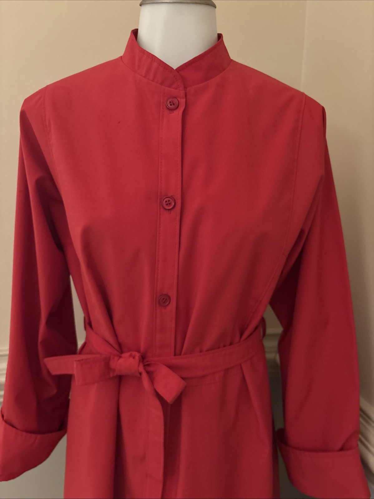 Marguerite Rubel VTG 60’s RED BELTED TRENCH COAT SZ 11/12 READ