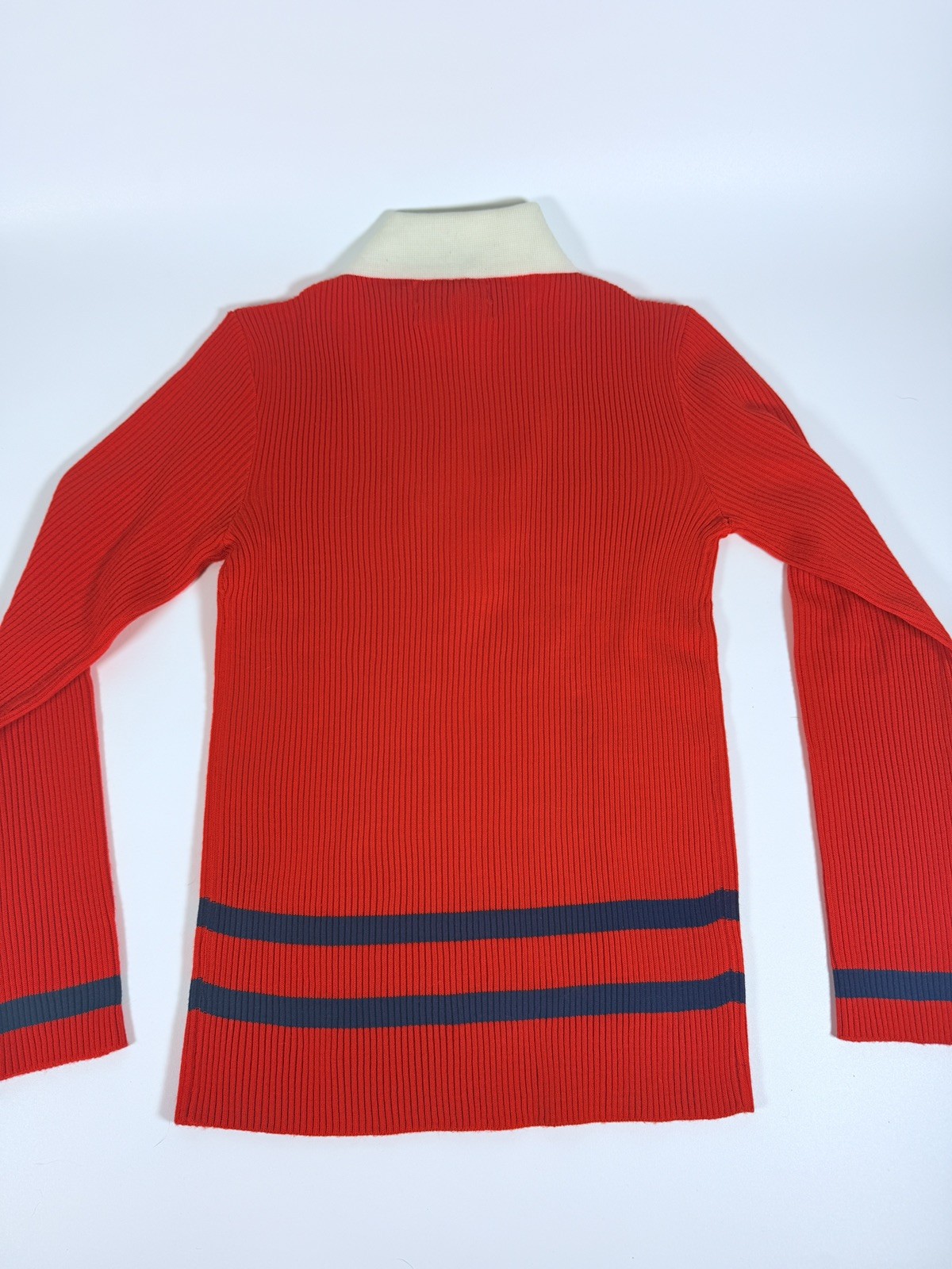 Vintage Women’s 1960’s red Top M Pullover long sleeve Collared shirt Joyce