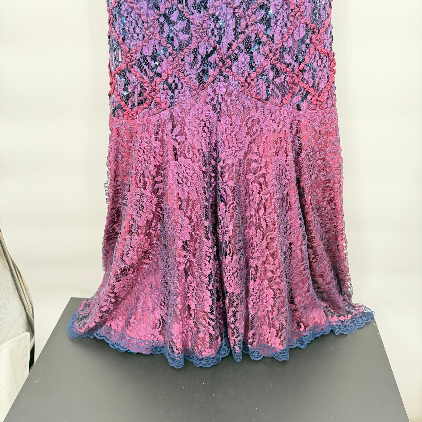 HW Collections VTG Fairy Core Formal Lace Drop Waist Whimsygoth Dress Sz 16**