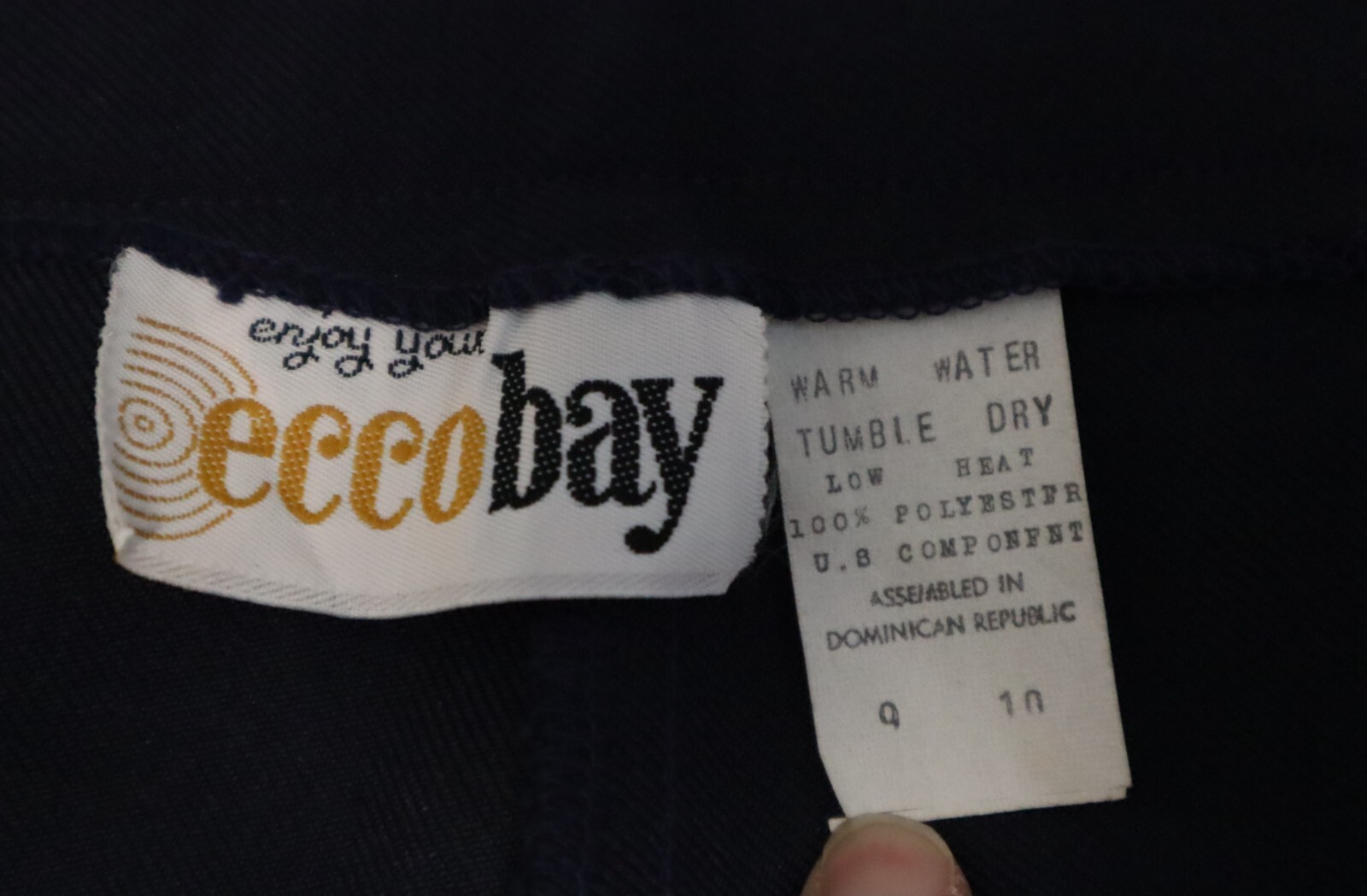 Vintage 1970s ECCOBAY womens navy blue pants size 9 10