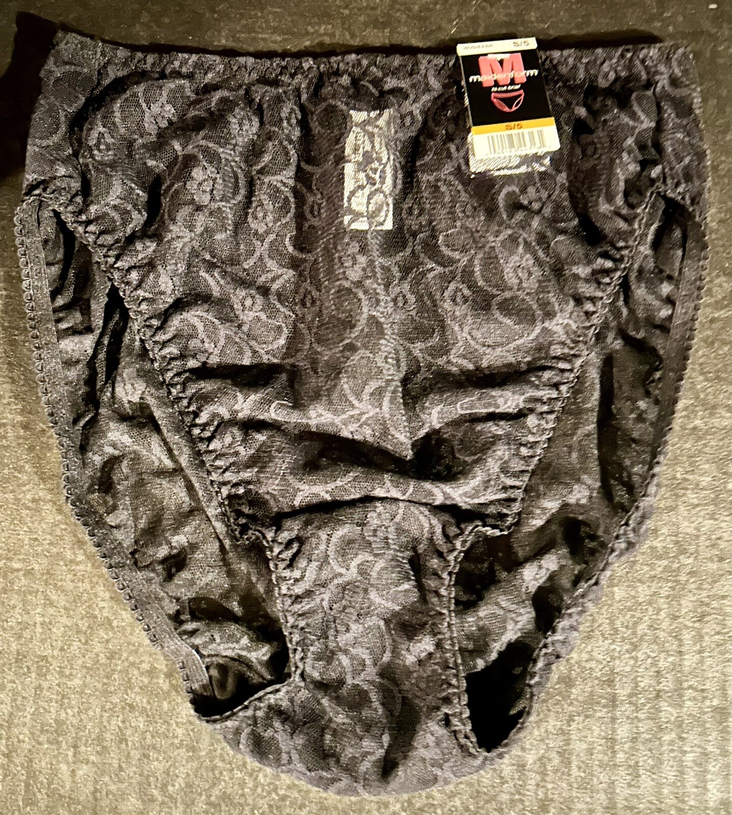 MAIDENFORM Black Lace PRIVTE AFFAIR Hi Cut Size 5 (S) Panties #40543 NWT VTG
