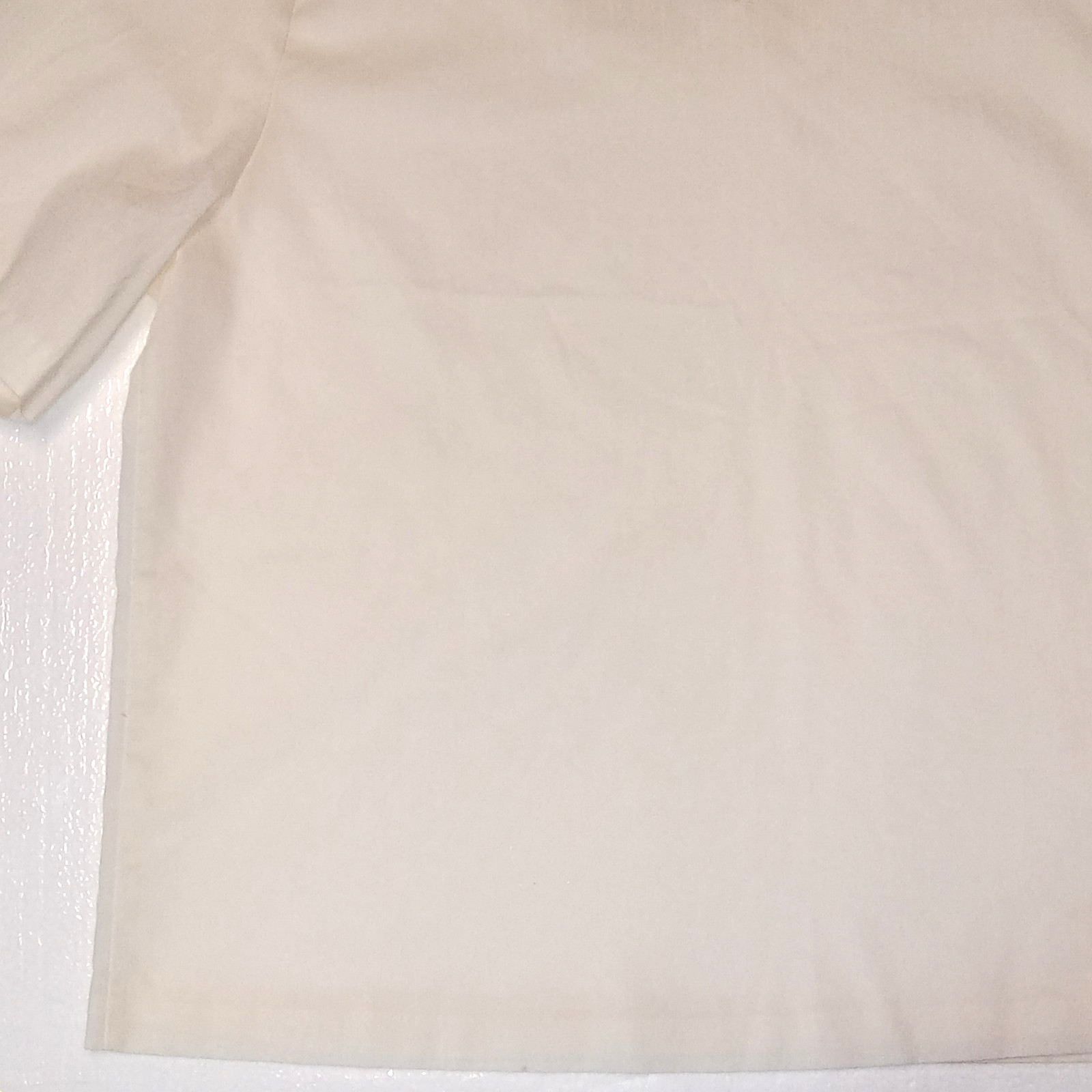 Elizabeth Williams Cream Blouse Size 16 Curved Neckline Classic See Through