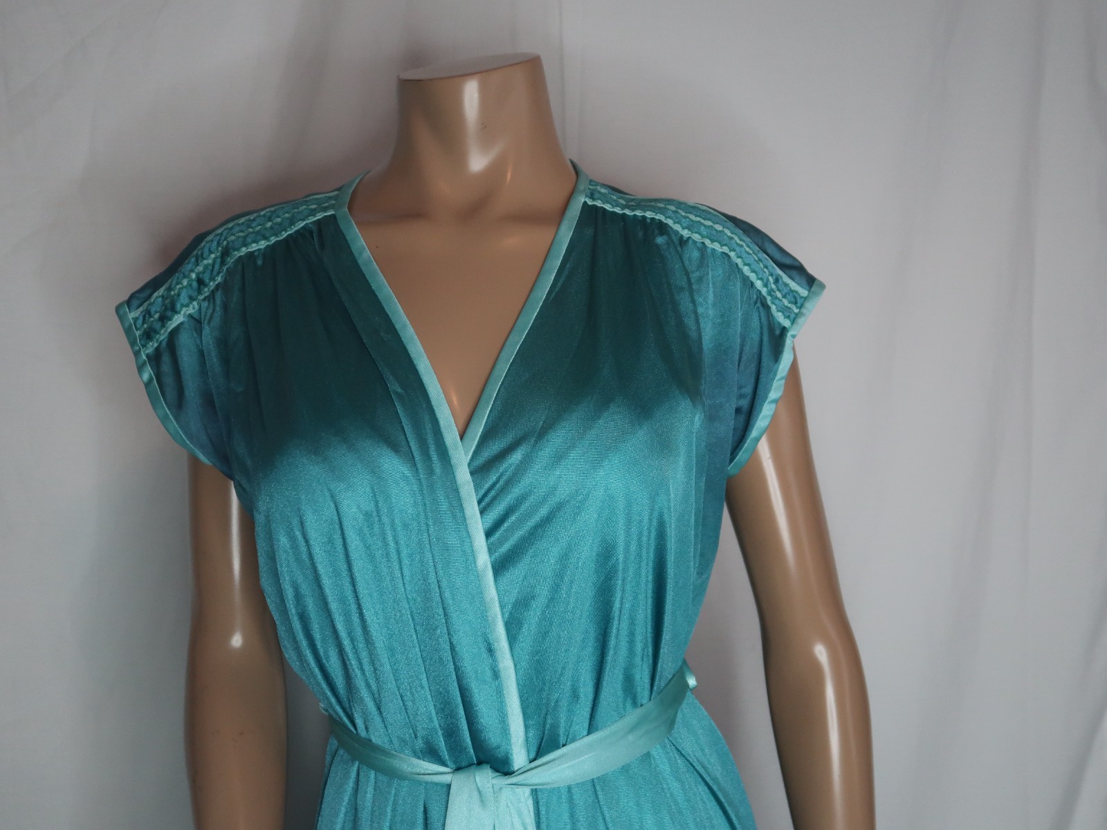 Vintage Blue Full Length Nightgown Robe Dutchess Individually Yours Jr 9 Girly