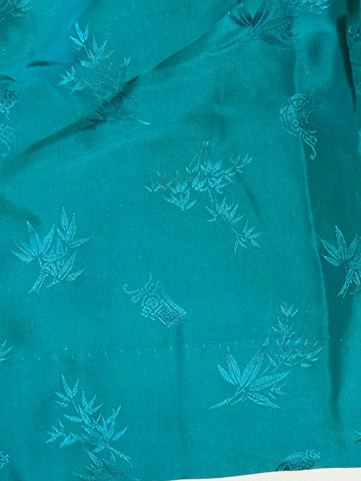 Vintage 80’s Gump’s San Francisco Dress, 100% silk, Jade Green, Asian Theme Sz 8