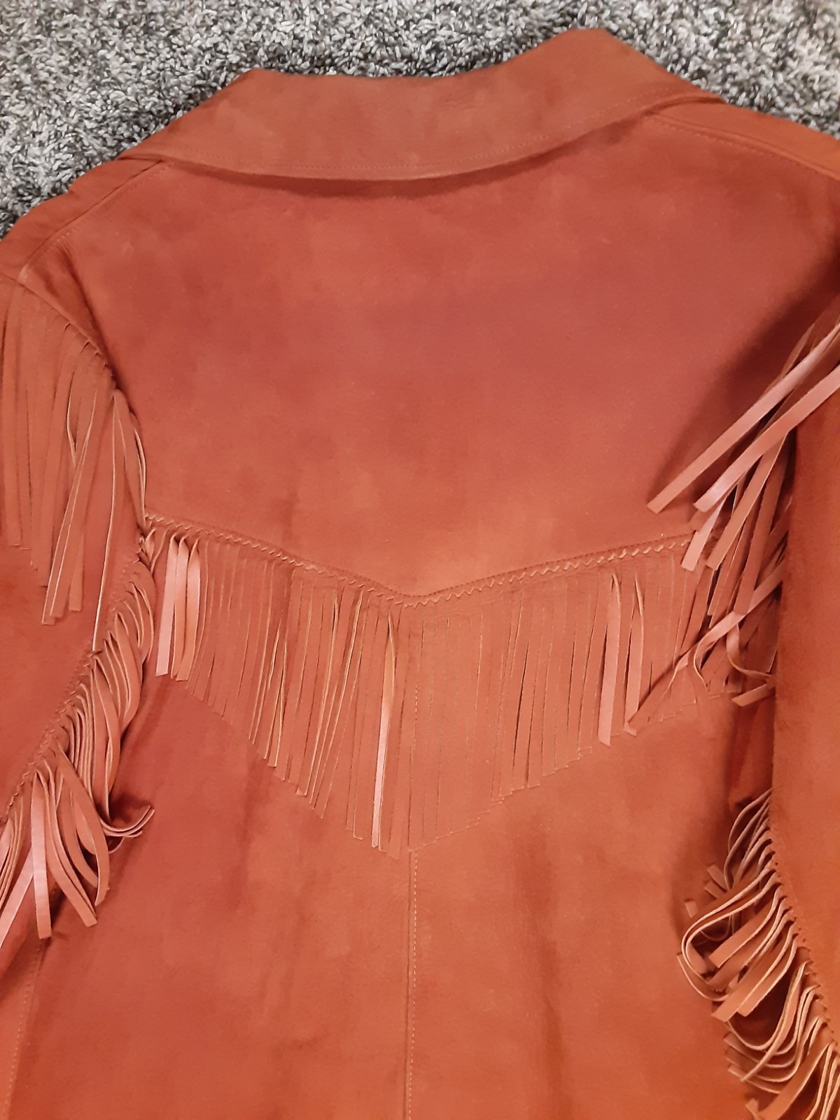 Vintage 60s Jo-O-Kay Corral Du Pont Fringe Burnt Orange Suede Western Jacket