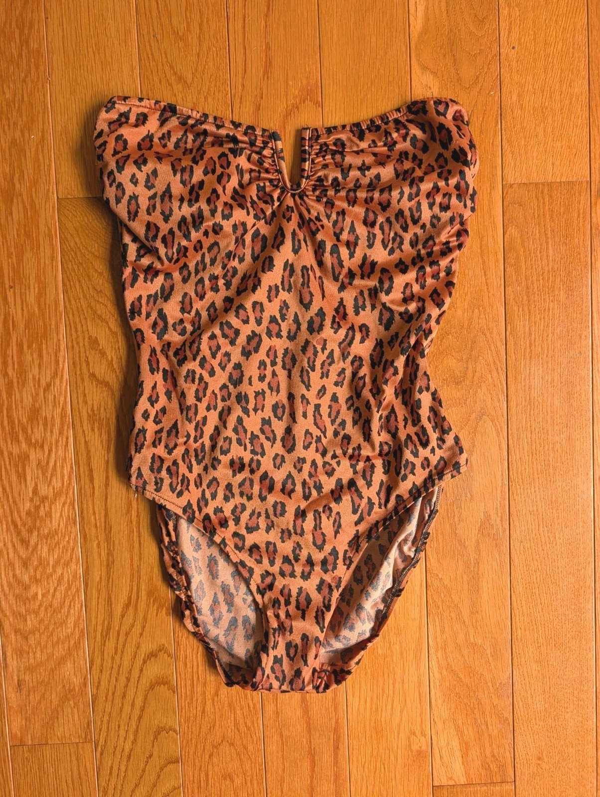 Vintage 80s Gottex One Piece Swim Suit High Leg Leopard Print Retro Chic Size S