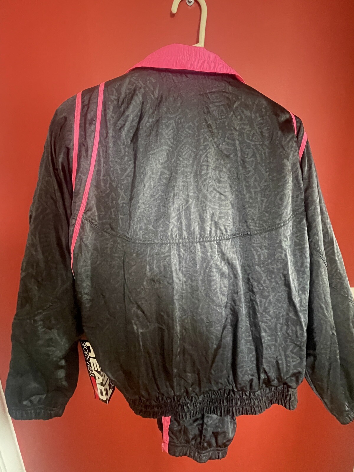 Head Sportswear Track Suit Women’s Sz “S” 2 Piece Jacket & Pants,Black& Pink,New