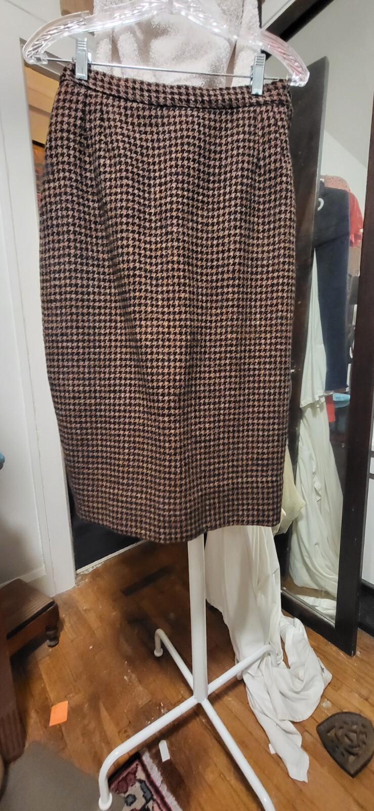 Vintage Gainsborough Irving Samuel Harris Tweed Black & Tan Houndstooth Suit